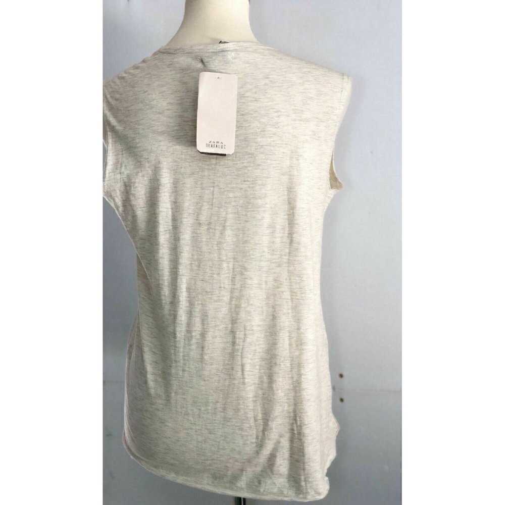 Zara Women's Tank Cotton Sleeveless Top - Picture 4 of 5